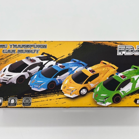 Remote Control Police Car Transform Toys Car Robot Police Car - Picture 1 of 3